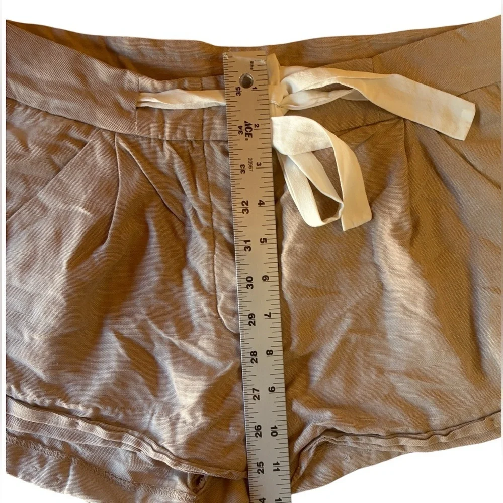 ARITZIA Wilfred Allegra Short, Size 4, Linen/Lyocell Blend, Silk Tie